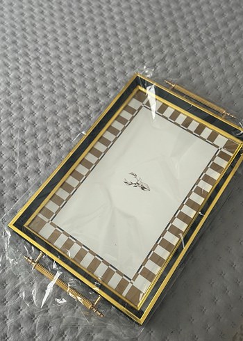 Altın Renkli Dekoratif Tepsi - Görsel 6