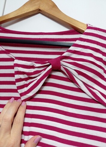 xl Beden pembe Renk LC Waikiki çizgili bluz