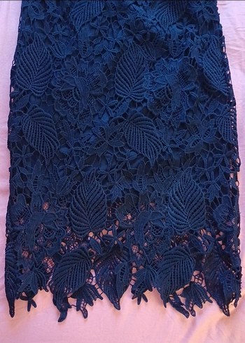 Dantel İşlemeli Siyah etek - Görsel 2