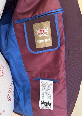 Bordo Düğmeli Regular Fit Erkek Takım Elbise - Görsel 3
