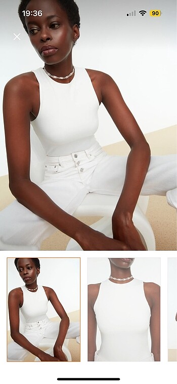 Trendyolmilla xs beden beyaz çıtçıtlı body