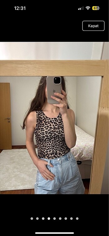 s Beden kahverengi Renk Zara leopar body