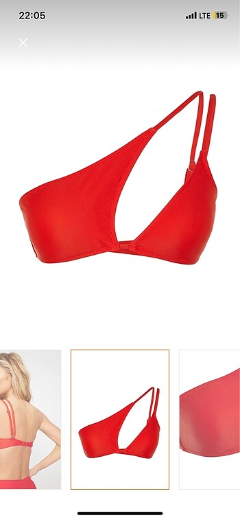 kırmızı bikini üstü