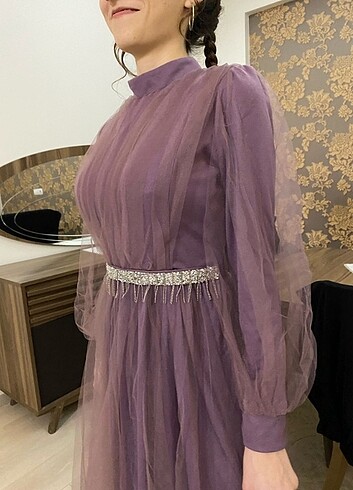 Tüllü rahat abiye