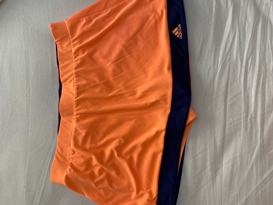 Turuncu Bayan tayt etek tenis kıyafeti - Görsel 3