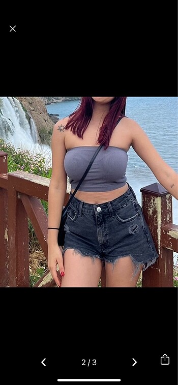 s Beden straplez crop