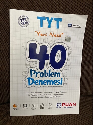 Tyt yeni nesil 40 problem denemesi