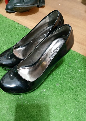 Parlak Yeşil Stiletto Kadın Ayakkabı - Görsel 2