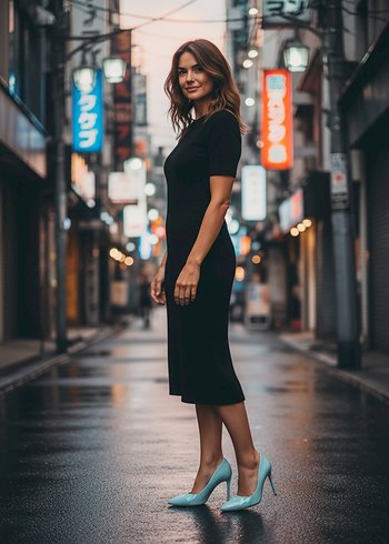 Parlak Yeşil Stiletto Kadın Ayakkabı - Görsel 7