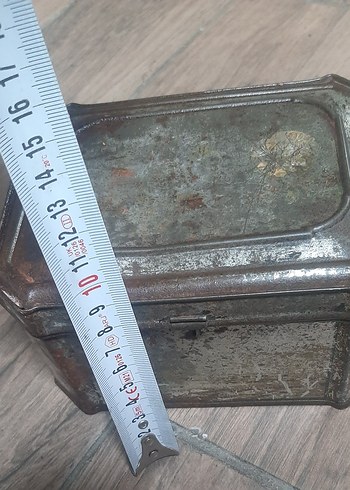 Gri Vintage Metal Kutu - Görsel 6