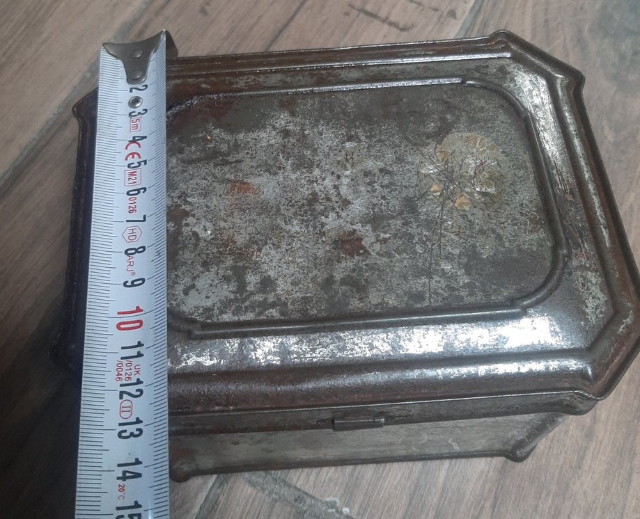 Gri Vintage Metal Kutu - Görsel 5