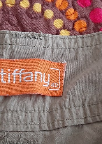40 Beden camel Renk Tiffany Kadın Kemerli Bermuda Şort