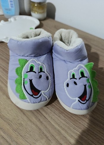 Mor Nakışlı  Çocuk Ev Terliği - Görsel 3