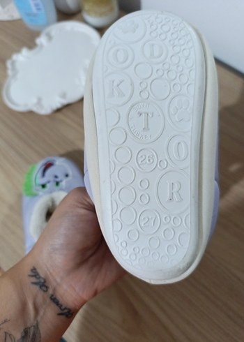 Mor Nakışlı  Çocuk Ev Terliği - Görsel 5