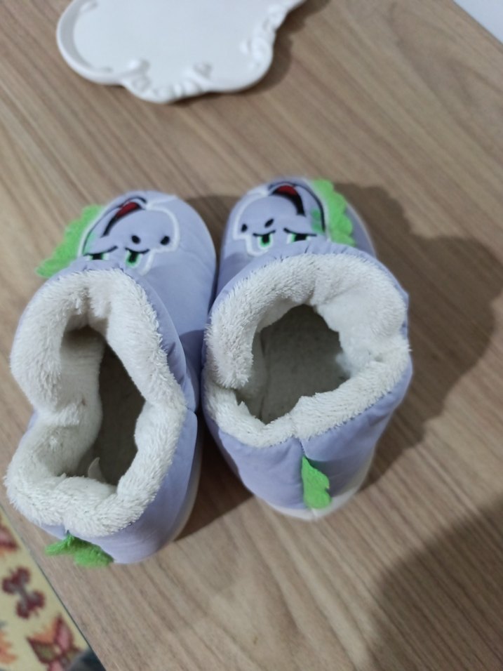 Mor Nakışlı  Çocuk Ev Terliği - Görsel 4