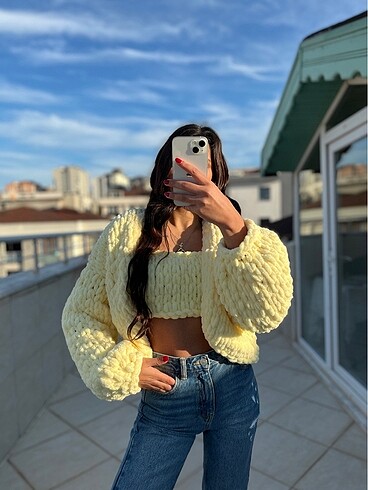 diğer Beden Crop hırka