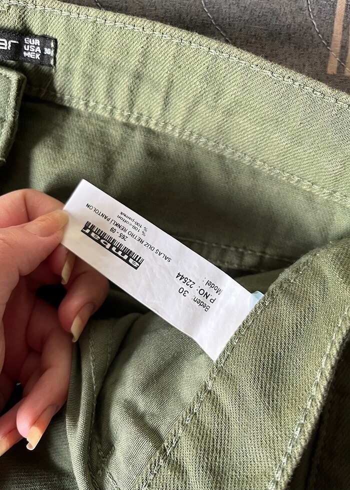 HAKİ KOT  PANTOLON - Görsel 3