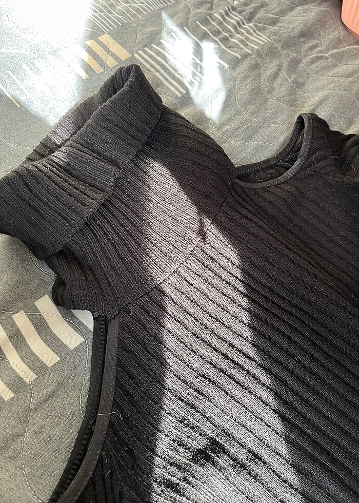 TRİKO BOĞAZLI OMUZLAR AÇIK ELBİSE - Görsel 3