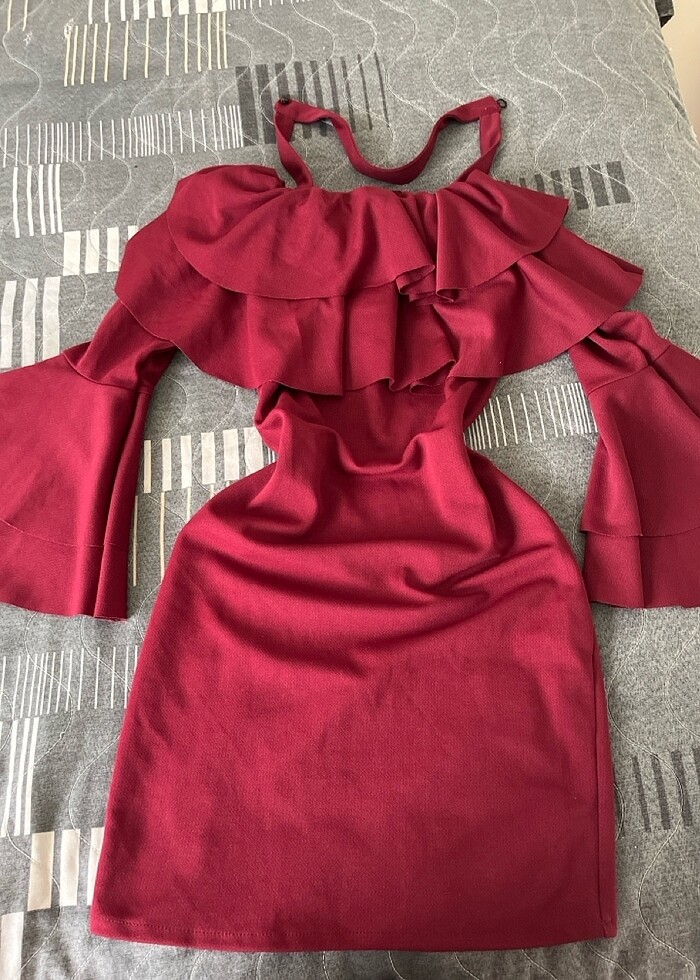 BORDO ELBİSE - Görsel 2