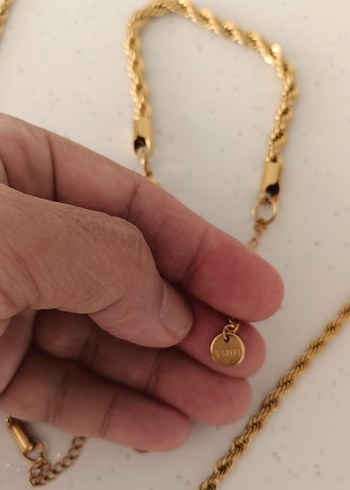 hem bileklik hem kolye Çelik kararma yapmaz az kullanıldı - Görsel 3