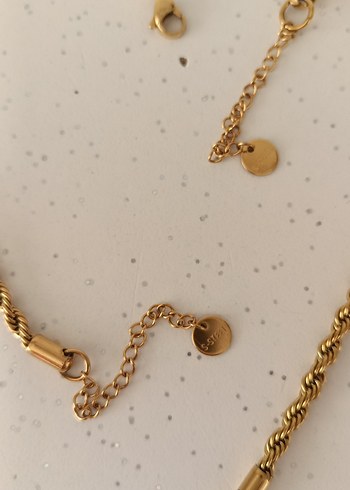 hem bileklik hem kolye Çelik kararma yapmaz az kullanıldı - Görsel 4