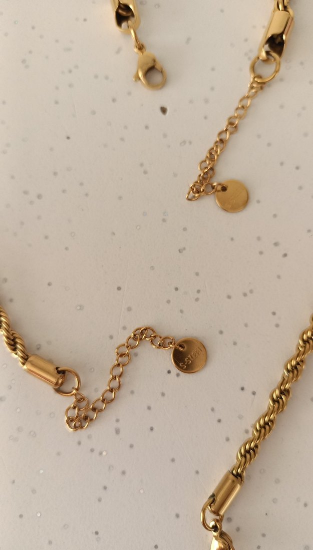 hem bileklik hem kolye Çelik kararma yapmaz az kullanıldı - Görsel 4