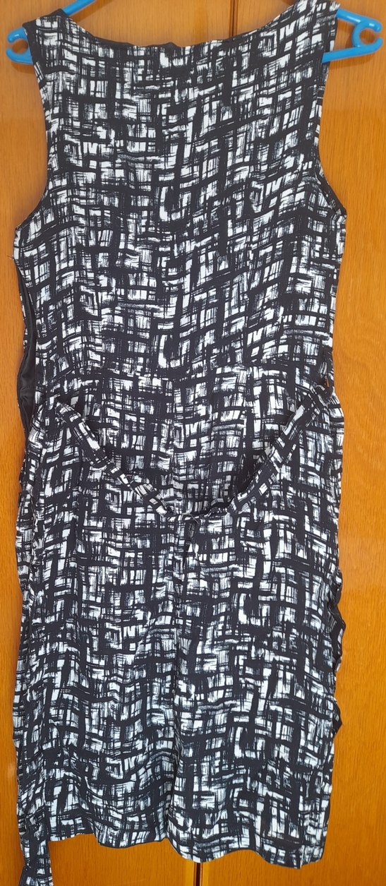 Koton Desenli Siyah Midi Kalem Elbise - Görsel 4