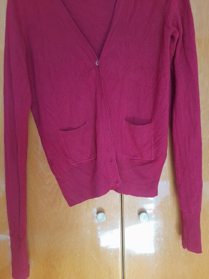 MNG BordoTriko Hırka - Görsel 3