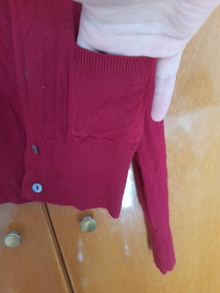 MNG BordoTriko Hırka - Görsel 4