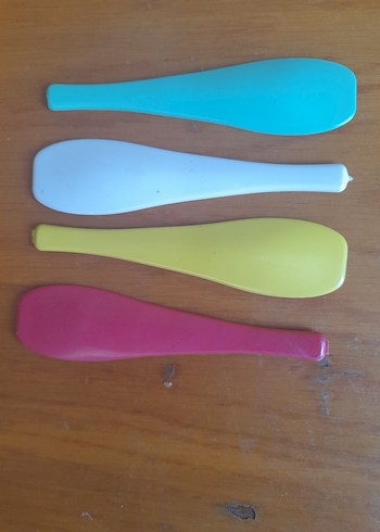Renkli Plastik Mutfak Kaşıkları - Görsel 6
