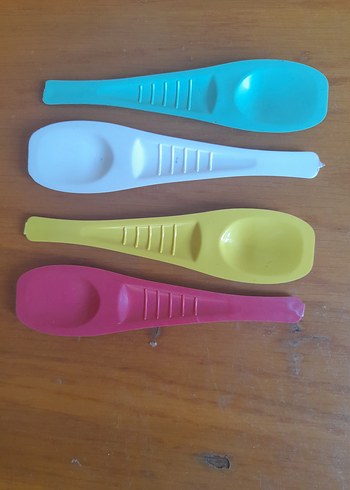 Renkli Plastik Mutfak Kaşıkları - Görsel 7