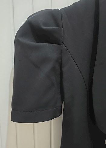 Düğmeli Siyah Midi Kız Çocuk Kaban - Görsel 4