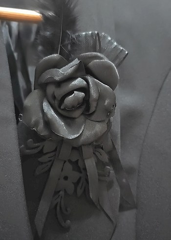 Düğmeli Siyah Midi Kız Çocuk Kaban - Görsel 2