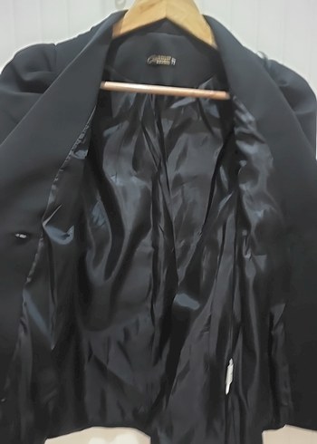 Düğmeli Siyah Midi Kız Çocuk Kaban - Görsel 8