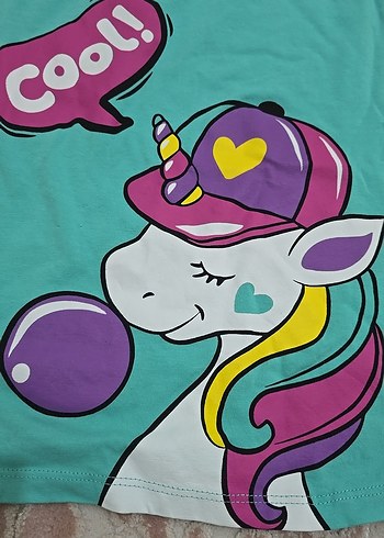 Turkuaz Kız Çocuk elbise 8 Yaş - Görsel 3