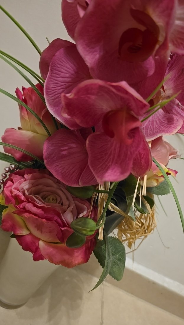 Pembe Yapay Çiçek Aranjmanı - Görsel 4