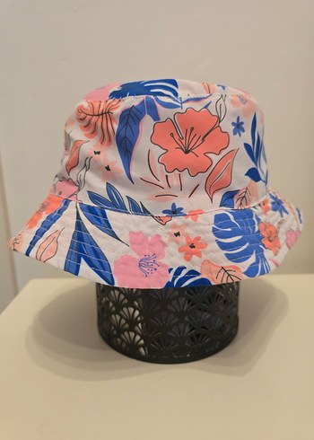 Parlak Bej/Pembemsi Kız Çoçuk Pliseli Şapka ve renkli şapka - Görsel 6