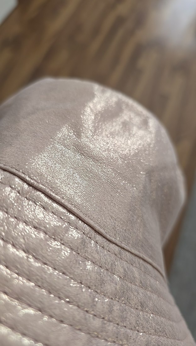 Parlak Bej/Pembemsi Kız Çoçuk Pliseli Şapka ve renkli şapka - Görsel 5