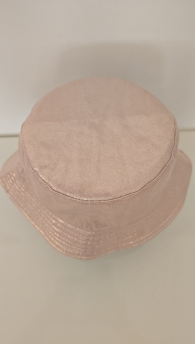 Parlak Bej/Pembemsi Kız Çoçuk Pliseli Şapka ve renkli şapka - Görsel 2