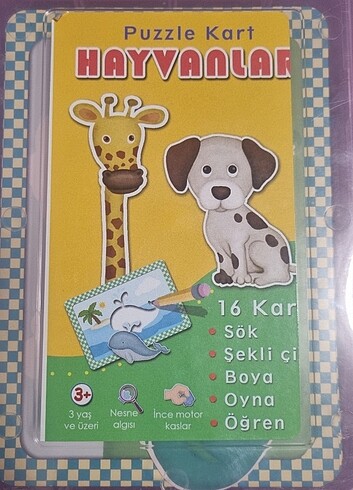 Hayvan puzzle kartları
