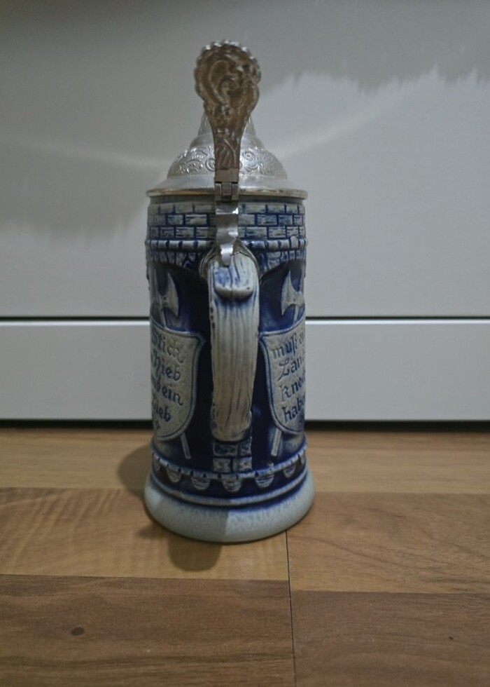 VINTAGE: Orjinal kapaklı alman bira bardağı  - Görsel 2