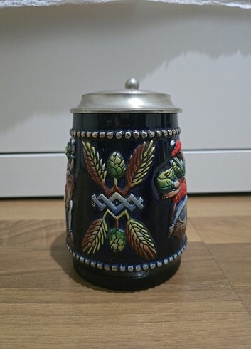 VINTAGE: Orjinal kapaklı büyük bira bardagi - Görsel 3