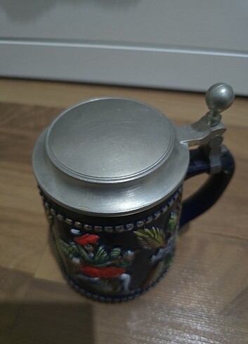 VINTAGE: Orjinal kapaklı büyük bira bardagi - Görsel 5