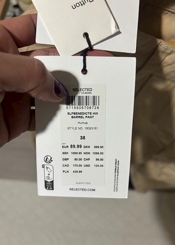 Bej Kadın Kumaş Pantolon - Görsel 3