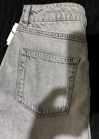 Gri Denim Mini Etek - Görsel 3