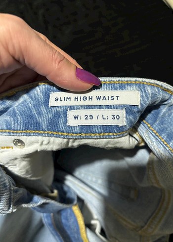 Slim High Waist Kadın Kot Pantolon - Görsel 7