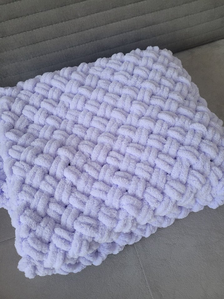 Lila Örgü Çocuk Battaniyesi - Görsel 3