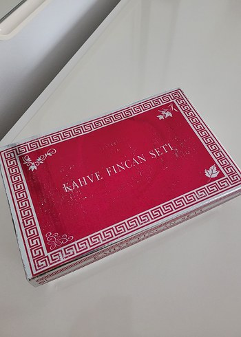 Beyaz Çiçek Desenli Kahve Fincan Seti - Görsel 5