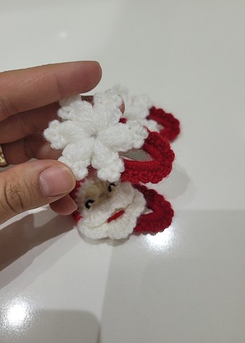 Nakışlı Örgü Çocuk Toka Seti - Görsel 4