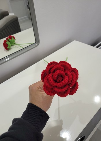 El Örgüsü Kırmızı Gül Seti - Görsel 2